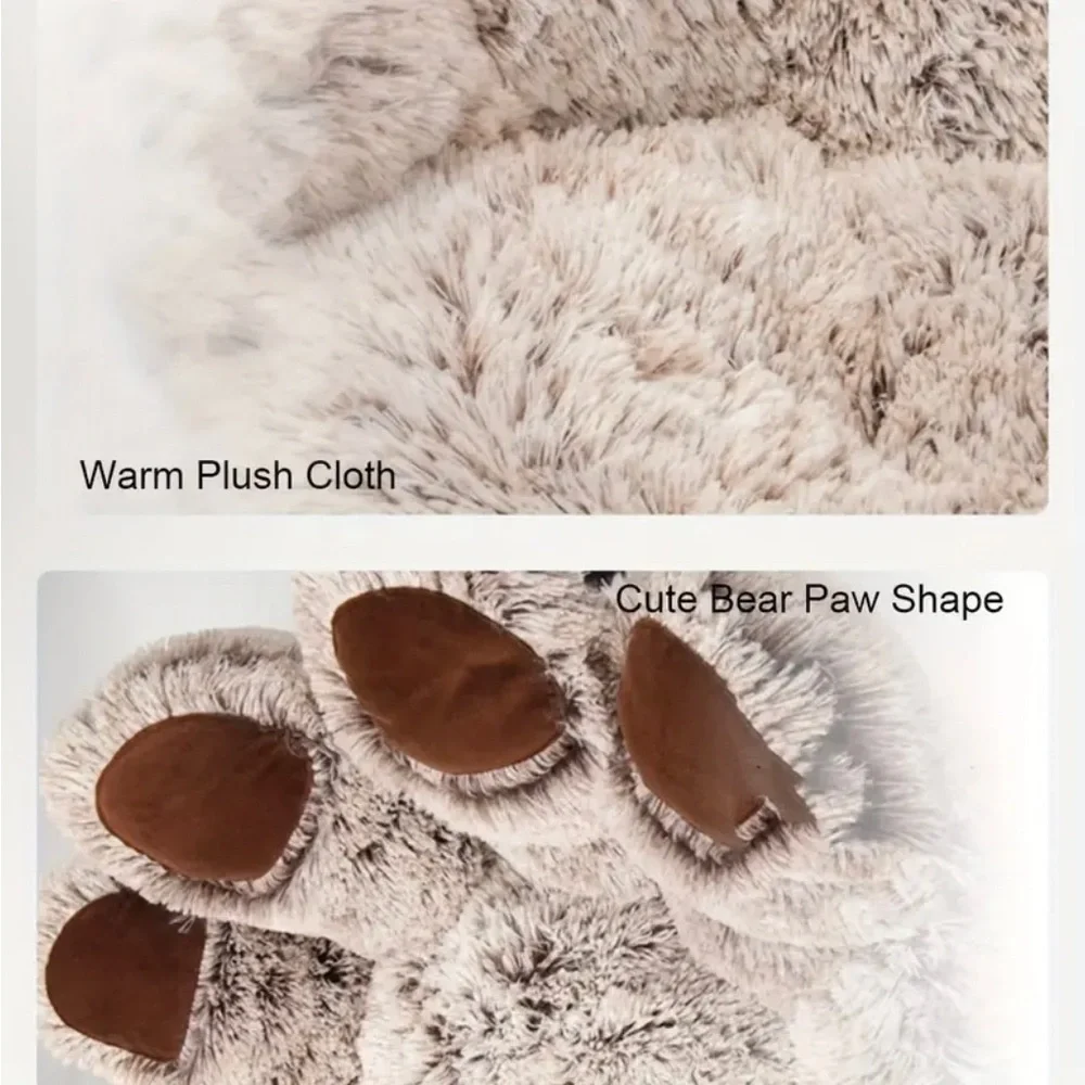 Friends Forever! NEW!! Grey bear paw dog bed!